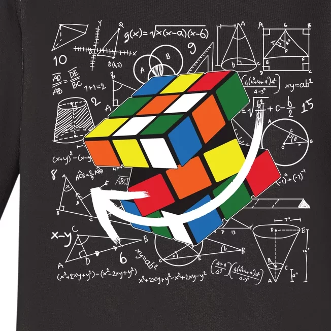 Rubik Mathematics Cube Funny Baby Long Sleeve Bodysuit