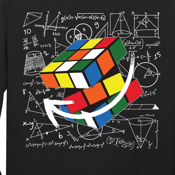 Rubik Mathematics Cube Funny Tall Long Sleeve T-Shirt