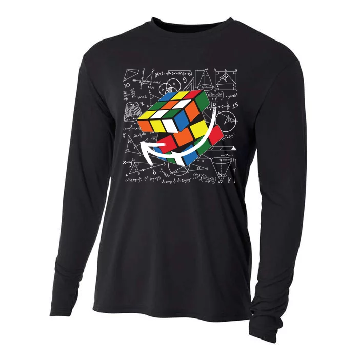 Rubik Mathematics Cube Funny Cooling Performance Long Sleeve Crew