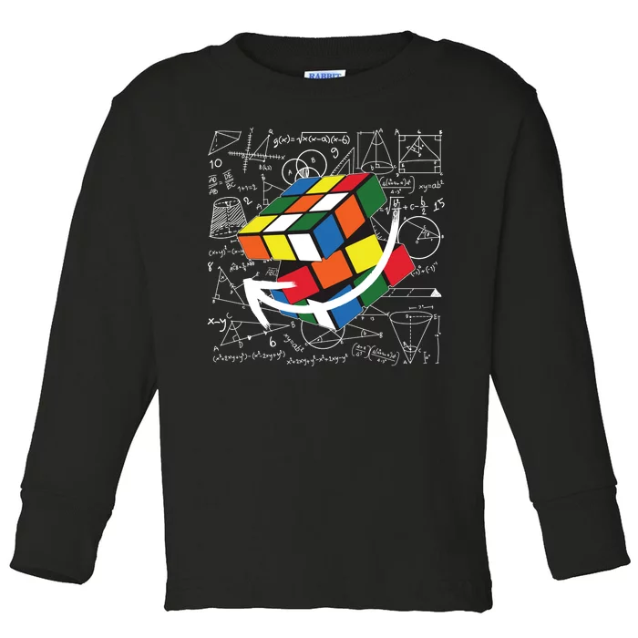 Rubik Mathematics Cube Funny Toddler Long Sleeve Shirt