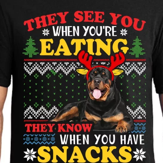 Rottweiler Ugly Christmas Gift Dog Lover Xmas Gift Pajama Set