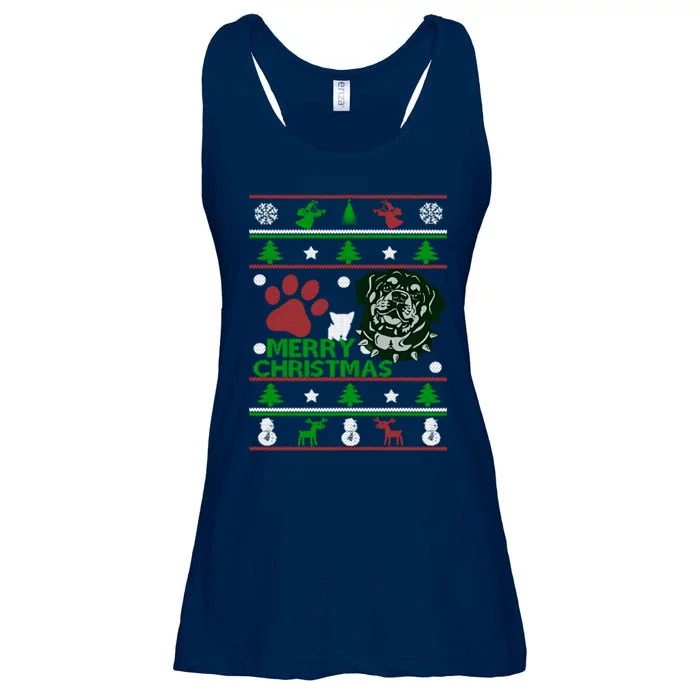 Rottweiler Ugly Christmas Ladies Essential Flowy Tank