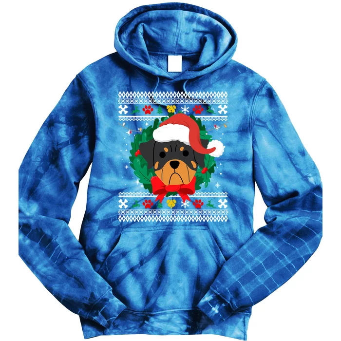 Rottweiler Ugly Christmas Sweater Rottie Great Gift Tie Dye Hoodie