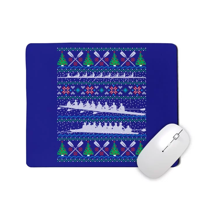 Rowing Ugly Christmas Gift Happy Holiday Crew Gift Mousepad