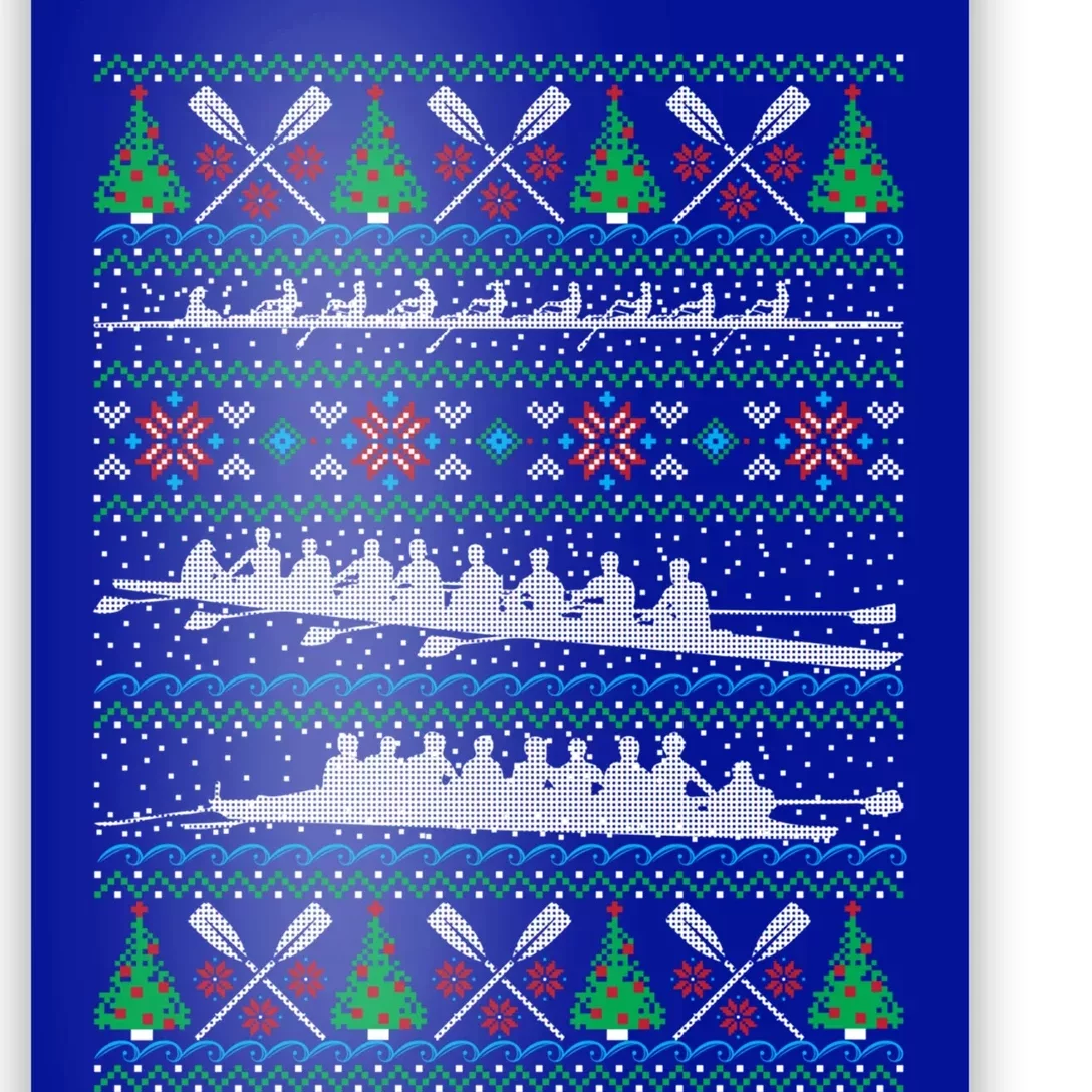 Rowing Ugly Christmas Gift Happy Holiday Crew Gift Poster