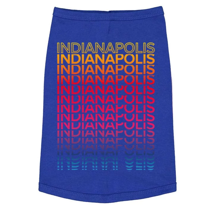 Retro Usa Colorful City Meaningful Gift Nostalgic Indianapolis Cute Gift Doggie Tank