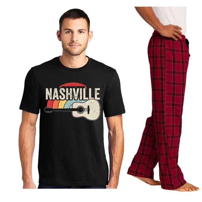 Retro Unique Country Music Lovers Nashville Musician Guitar Pajama Set