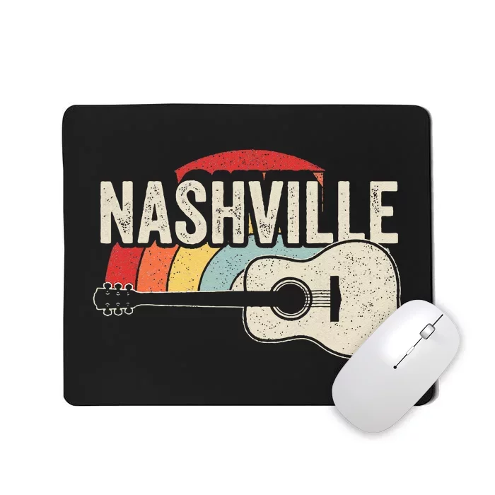 Retro Unique Country Music Lovers Nashville Musician Guitar Mousepad