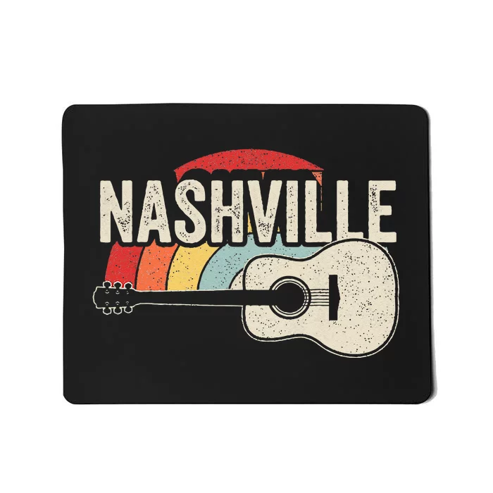 Retro Unique Country Music Lovers Nashville Musician Guitar Mousepad