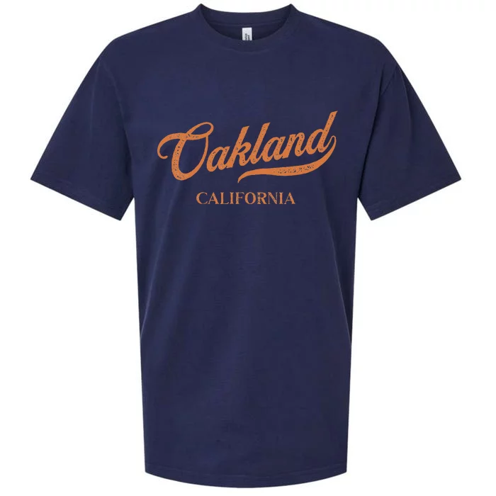 Retro USA California State Vintage Oakland Sueded Cloud Jersey T-Shirt