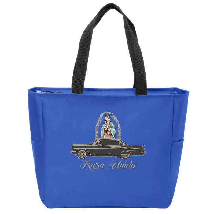 Raza Unida Chicano Low Rider Mexican Hombre Zip Tote Bag