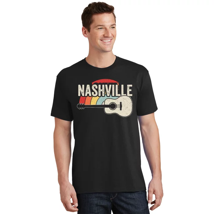 Retro Unique Country Music Lovers Nashville Musician Guitar T-Shirt