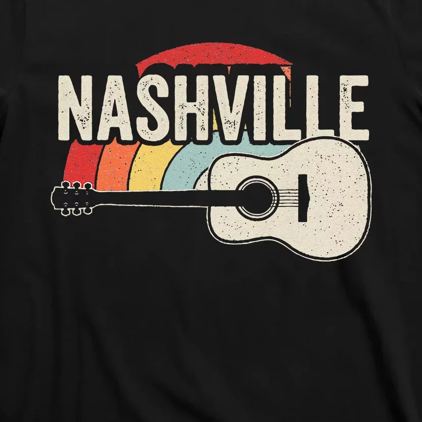 Retro Unique Country Music Lovers Nashville Musician Guitar T-Shirt