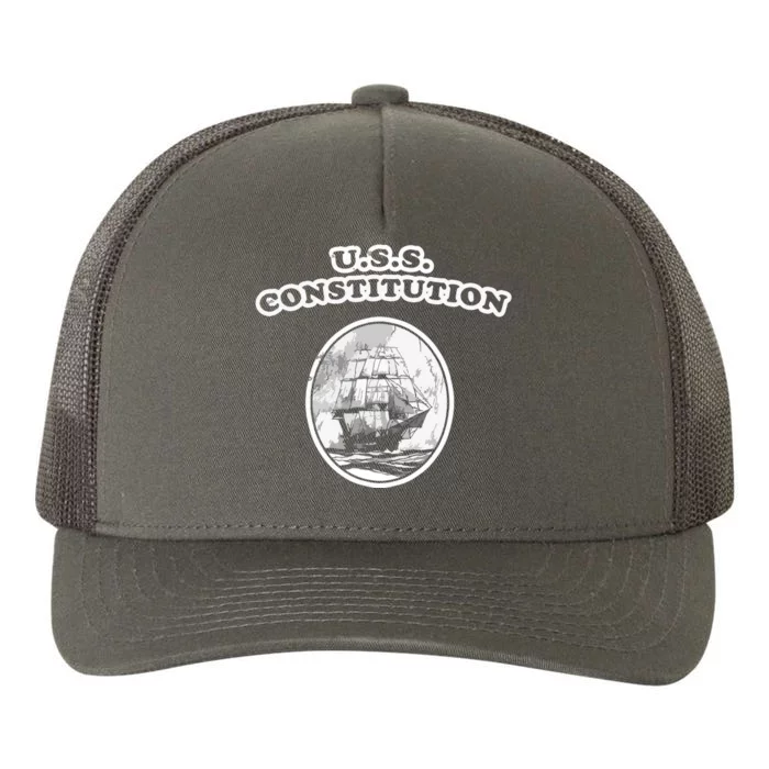 Retro USS Constitution By Turbo Volcano Yupoong Adult 5-Panel Trucker Hat