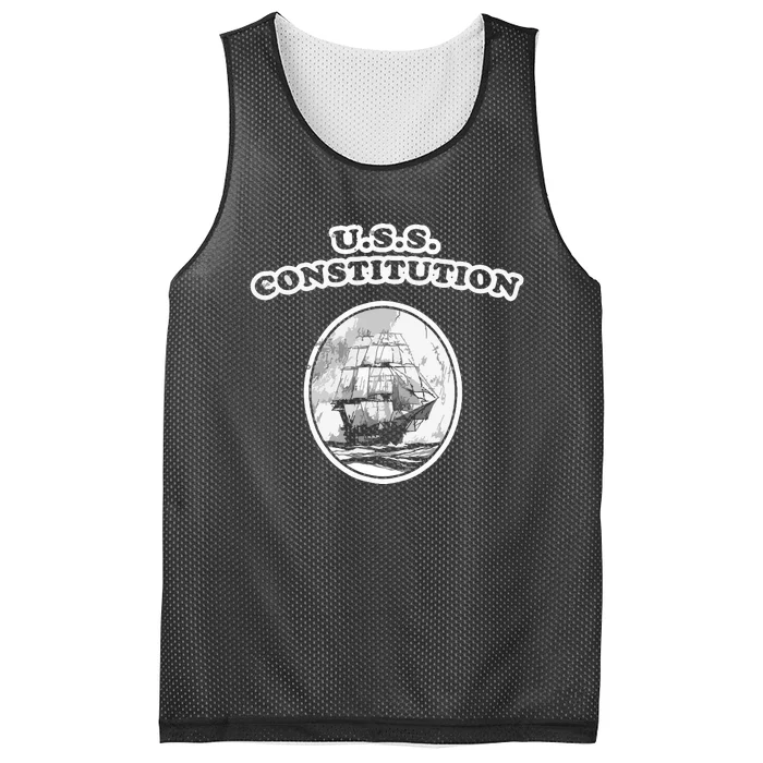 Retro USS Constitution By Turbo Volcano Mesh Reversible Basketball Jersey Tank