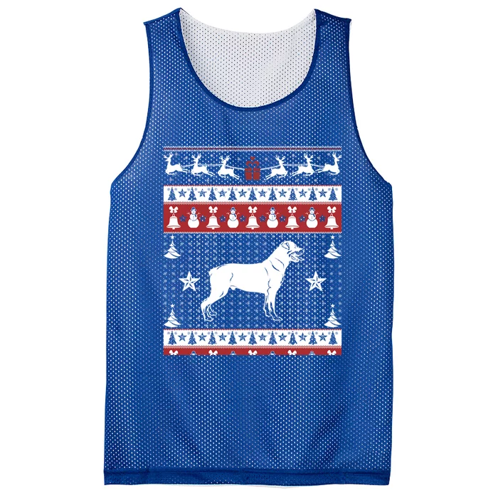 Rottweiler Ugly Christmas Sweater Xmas Gift Rottweiler Gift Mesh Reversible Basketball Jersey Tank