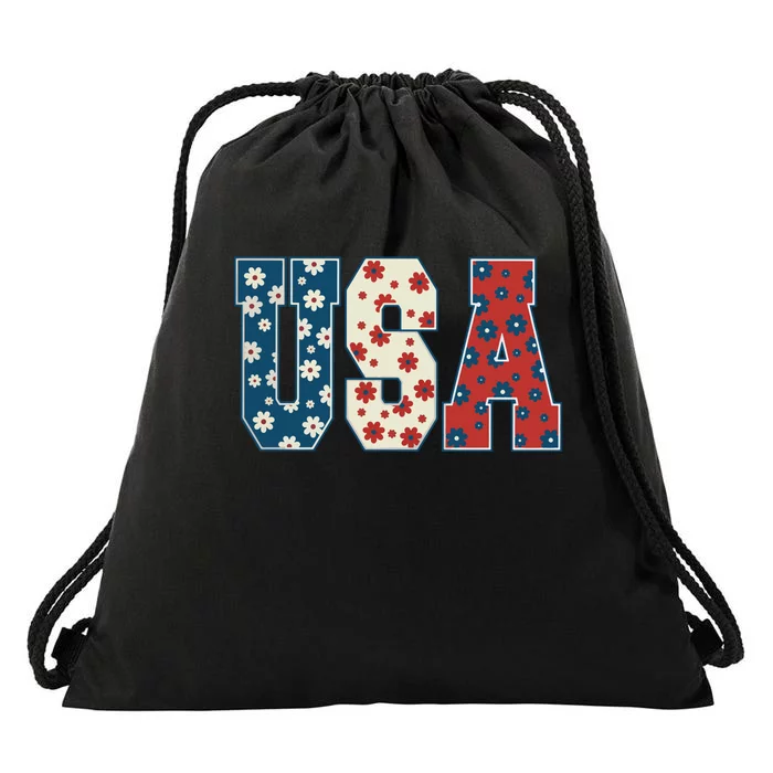 Retro Usa Comfort Colors Graphic Drawstring Bag