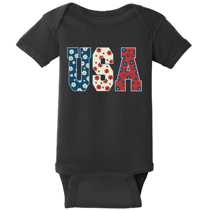 Retro Usa Comfort Colors Graphic Baby Bodysuit