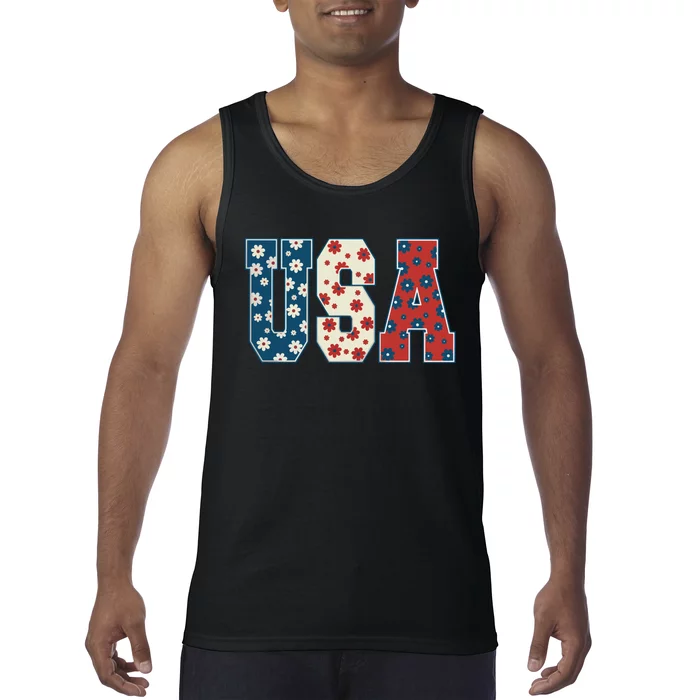 Retro Usa Comfort Colors Graphic Tank Top