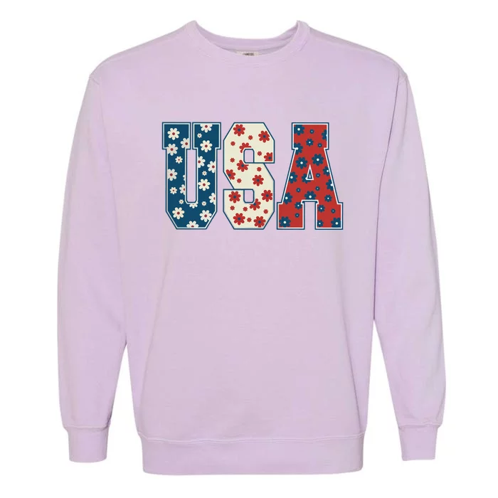 Retro Usa Comfort Colors Graphic Garment-Dyed Sweatshirt