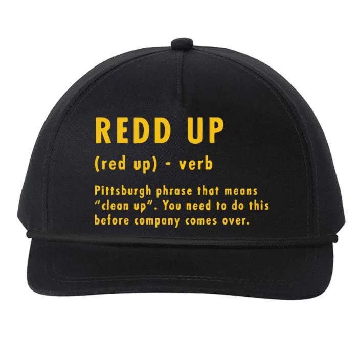 Redd Up Definition Pittsburgh Phrase That Means Snapback Five-Panel Rope Hat