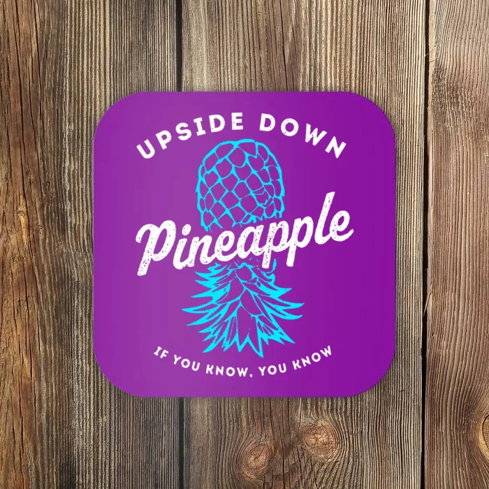 Retro Upside Down Pineapple Swinger Coaster