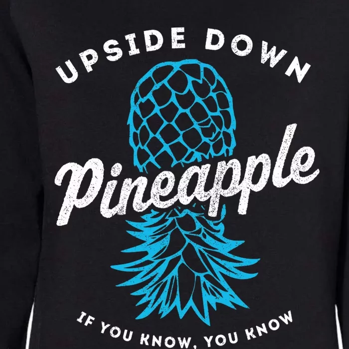 Retro Upside Down Pineapple Swinger Womens California Wash Sweatshirt