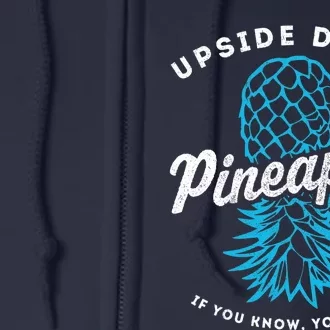 Retro Upside Down Pineapple Swinger Full Zip Hoodie