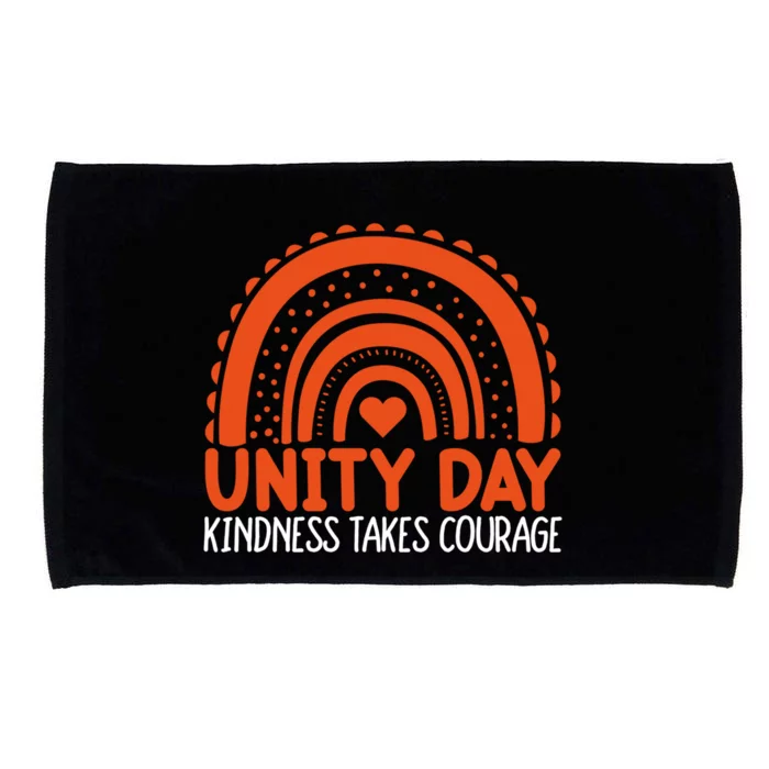 Rainbow Unity Day Orange Kindness Takes Courage Unity Day Gift Microfiber Hand Towel