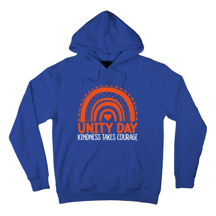 Rainbow Unity Day Orange Kindness Takes Courage Unity Day Gift Hoodie