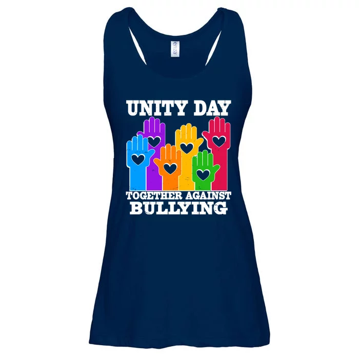 Retro Unity Day Together Against Bullying Raised Hands Ladies Essential Flowy Tank