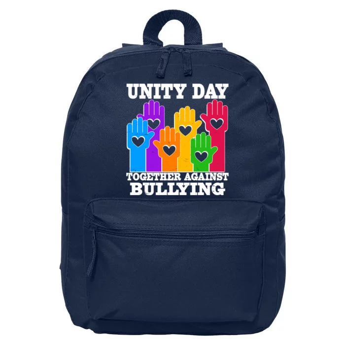 Retro Unity Day Together Against Bullying Raised Hands 16 in Basic Backpack