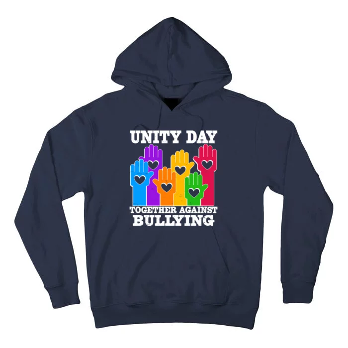 Retro Unity Day Together Against Bullying Raised Hands Tall Hoodie