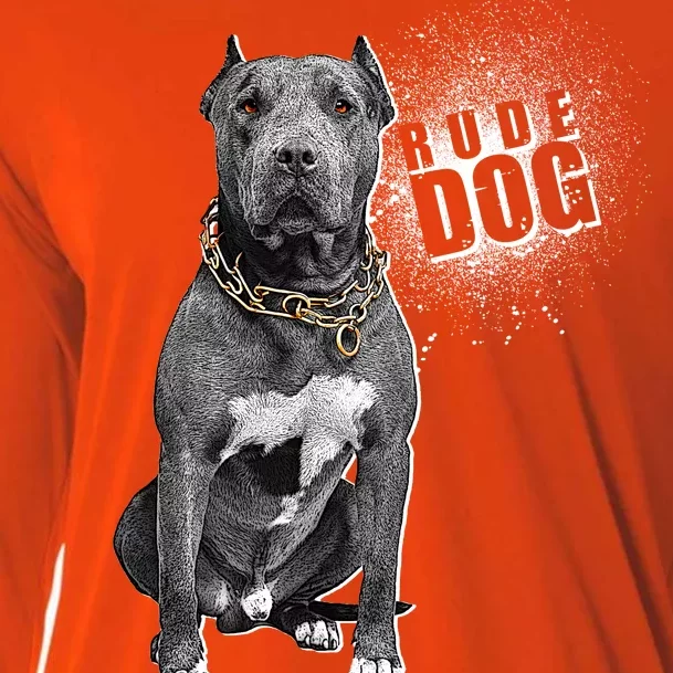 Rude Dog Pitbull Lover Cooling Performance Long Sleeve Crew