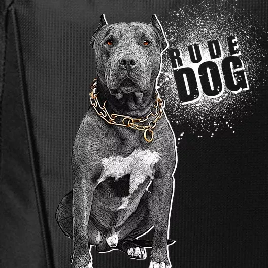 Rude Dog Pitbull Lover City Backpack