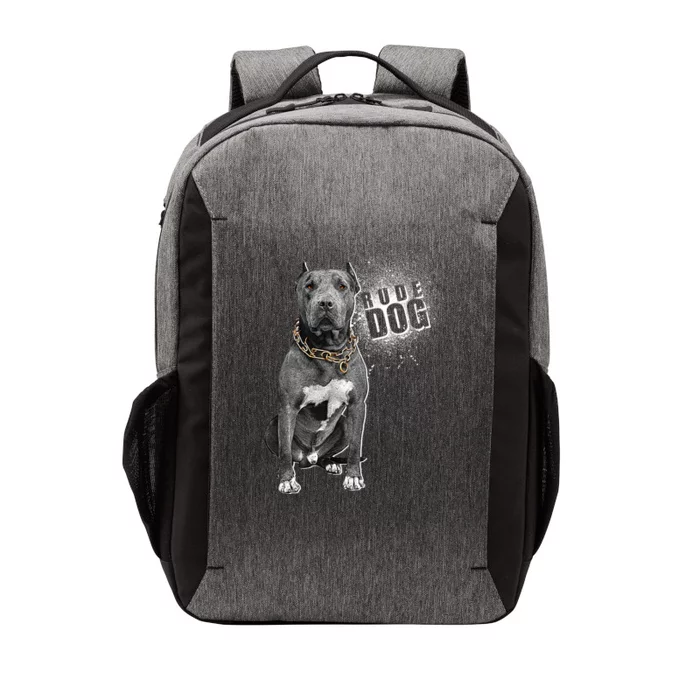 Rude Dog Pitbull Lover Vector Backpack