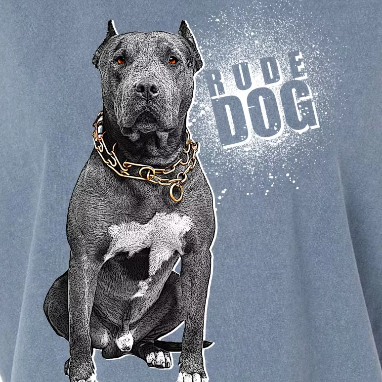 Rude Dog Pitbull Lover Garment-Dyed Women's Muscle Tee