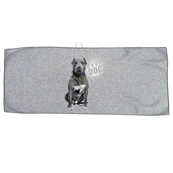 Rude Dog Pitbull Lover Large Microfiber Waffle Golf Towel