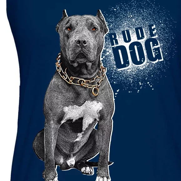 Rude Dog Pitbull Lover Ladies Essential Flowy Tank