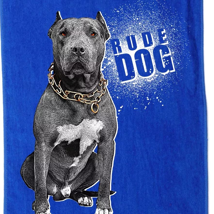 Rude Dog Pitbull Lover Platinum Collection Golf Towel