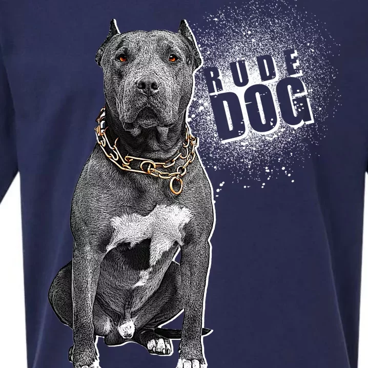 Rude Dog Pitbull Lover Sueded Cloud Jersey T-Shirt