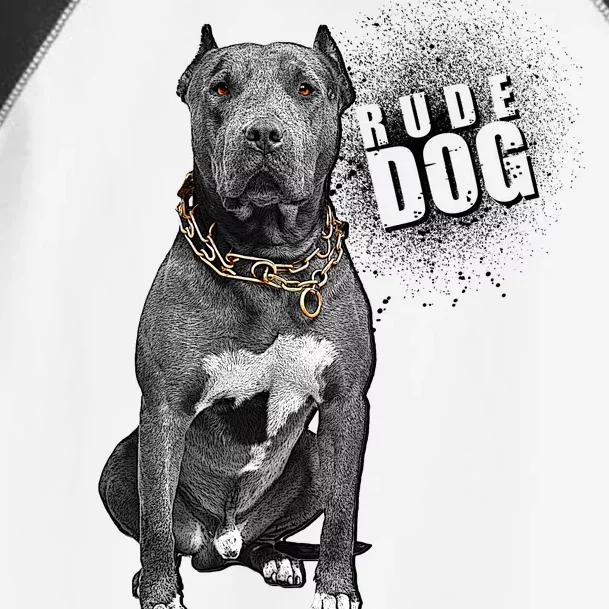 Rude Dog Pitbull Lover Toddler Fine Jersey T-Shirt