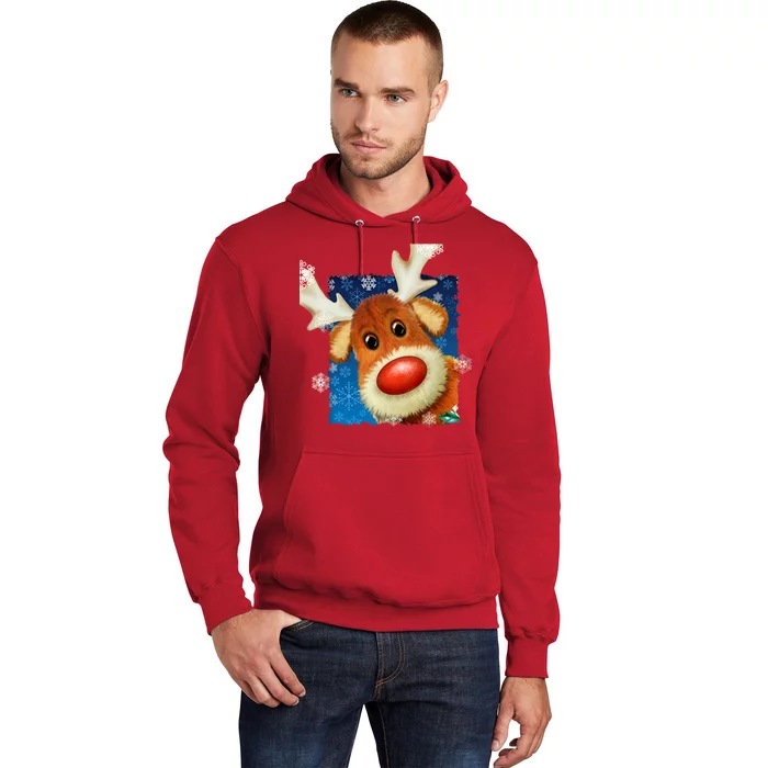 Rudolph Red Nose - Reindeer Closeup Christmas Hoodie