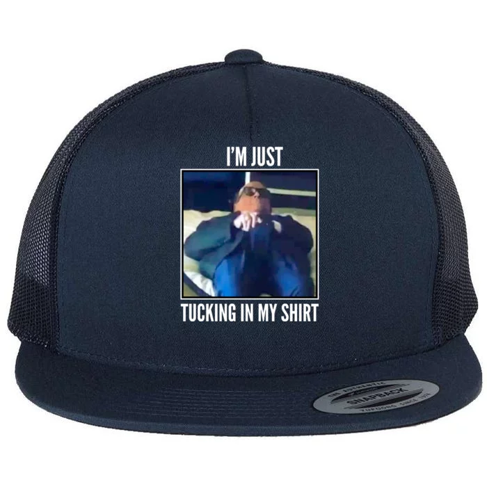 Rudy Giuliani I'm Just Tucking In My Shirt Flat Bill Trucker Hat