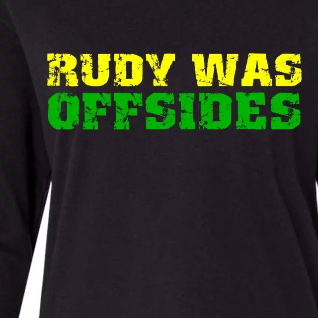 Rudy Was Offsides Womens Cotton Relaxed Long Sleeve T-Shirt