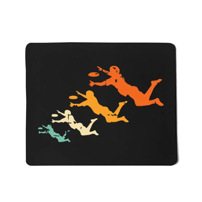 Retro Ultimate Frisbee Player Vintage Disc Ultimate Frisbee Mousepad