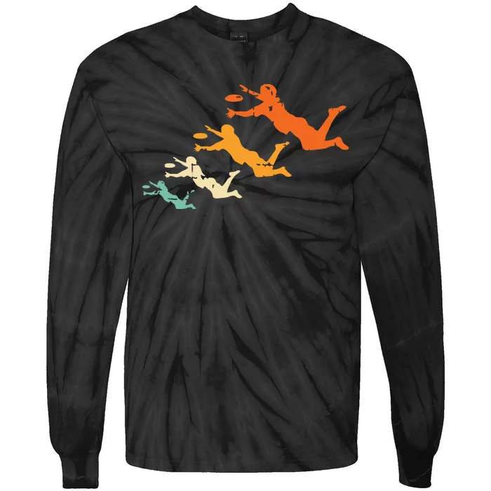 Retro Ultimate Frisbee Player Vintage Disc Ultimate Frisbee Tie-Dye Long Sleeve Shirt