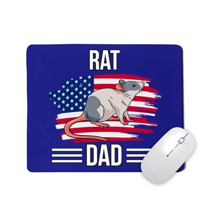 Rodent Us Flag 4th Of July Father's Day Rat Dad Gift Mousepad