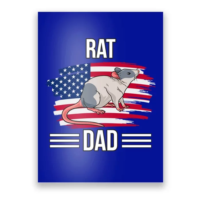 Rodent Us Flag 4th Of July Father's Day Rat Dad Gift Poster