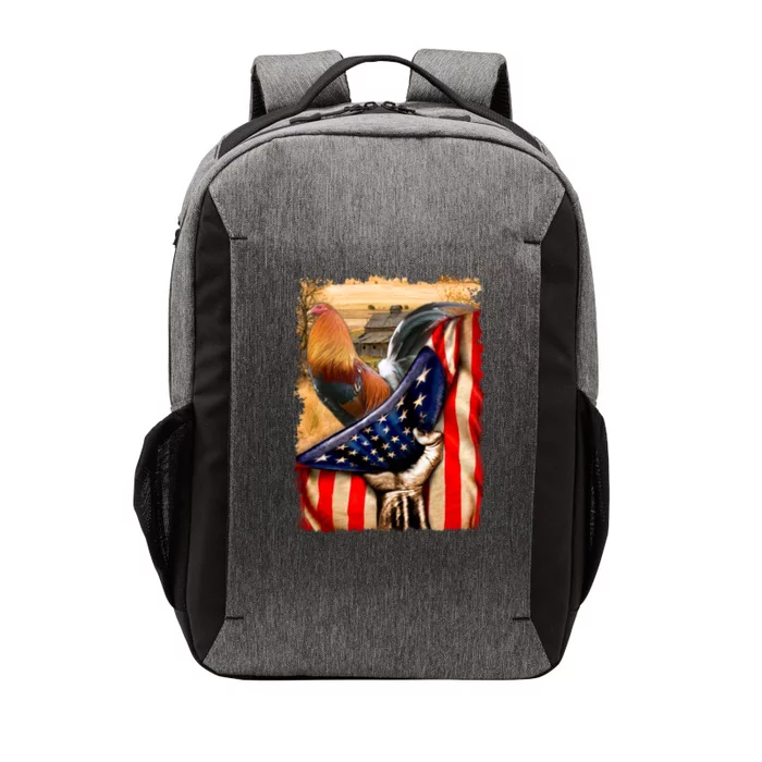 Rooster Us Flag Cock Fight Vector Backpack